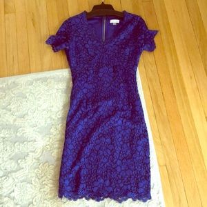 Calvin Klein Size 2 Lace dress - Deep blue/black
